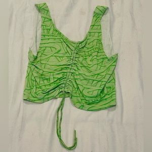 Paloma Wool Green Cinch Top with ties